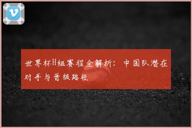 世界杯H组赛程全解析:中国队潜在对手与晋级路径